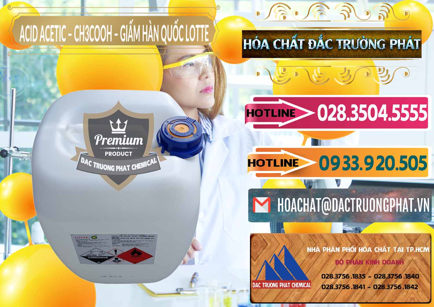 Bán ( phân phối ) Acetic Acid – Axit Acetic Hàn Quốc Lotte Korea - 0002 - Công ty bán và phân phối hóa chất tại TP.HCM - dactruongphat.vn