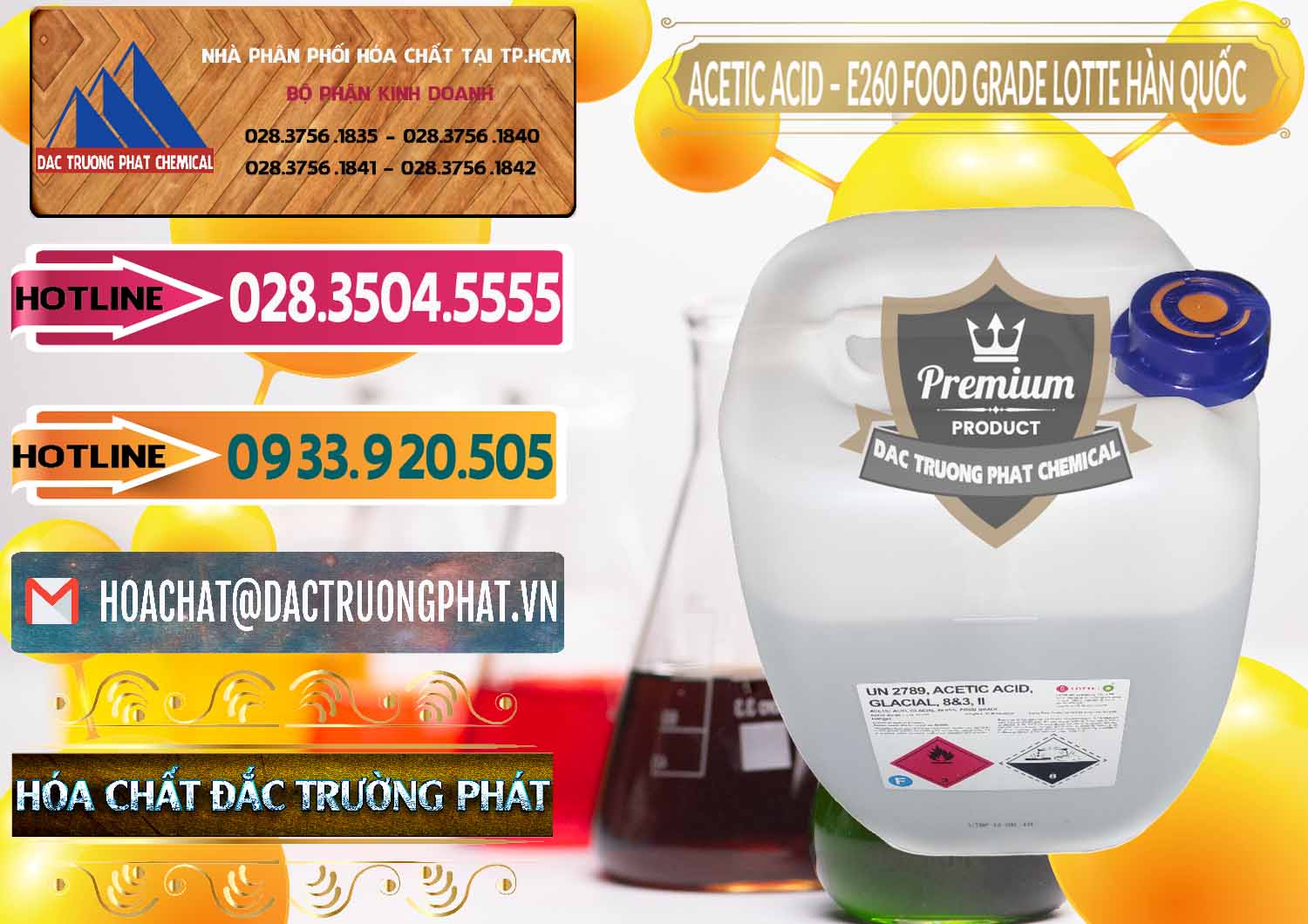 Đơn vị chuyên kinh doanh & bán Acetic Acid – Axit Acetic E260 Food Grade Hàn Quốc Lotte Korea - 0003 - Nhà cung cấp ( phân phối ) hóa chất tại TP.HCM - dactruongphat.vn