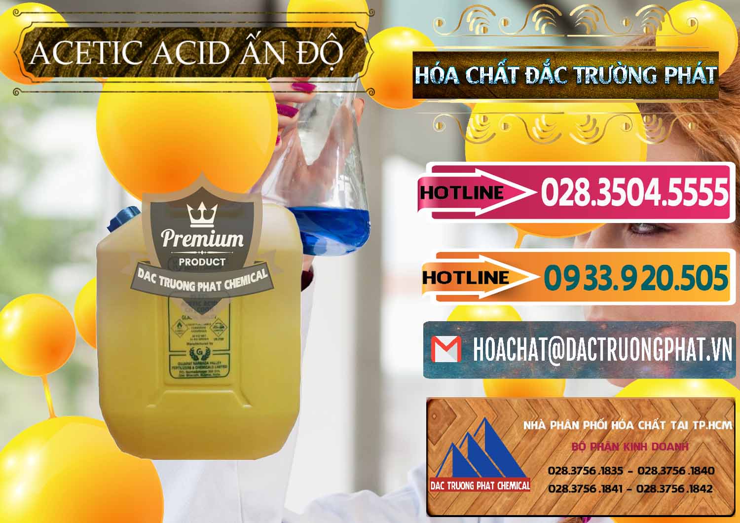 Đơn vị chuyên bán và cung cấp Acetic Acid – Axit Acetic Ấn Độ India - 0359 - Chuyên bán _ phân phối hóa chất tại TP.HCM - dactruongphat.vn