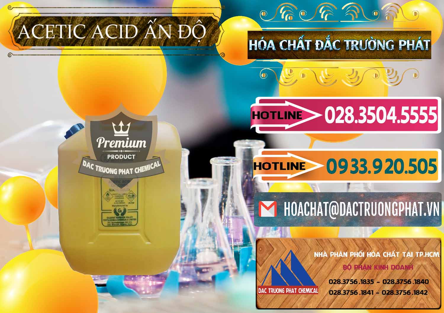 Nơi chuyên bán - phân phối Acetic Acid – Axit Acetic Ấn Độ India - 0359 - Chuyên nhập khẩu - phân phối hóa chất tại TP.HCM - dactruongphat.vn
