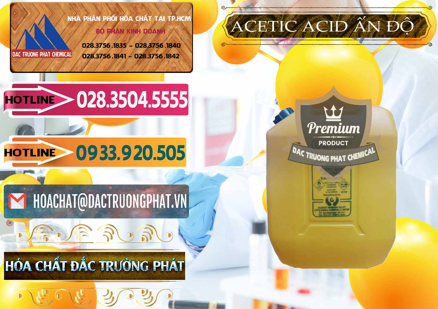 Công ty chuyên cung cấp và bán Acetic Acid – Axit Acetic Ấn Độ India - 0359 - Cty kinh doanh và cung cấp hóa chất tại TP.HCM - dactruongphat.vn