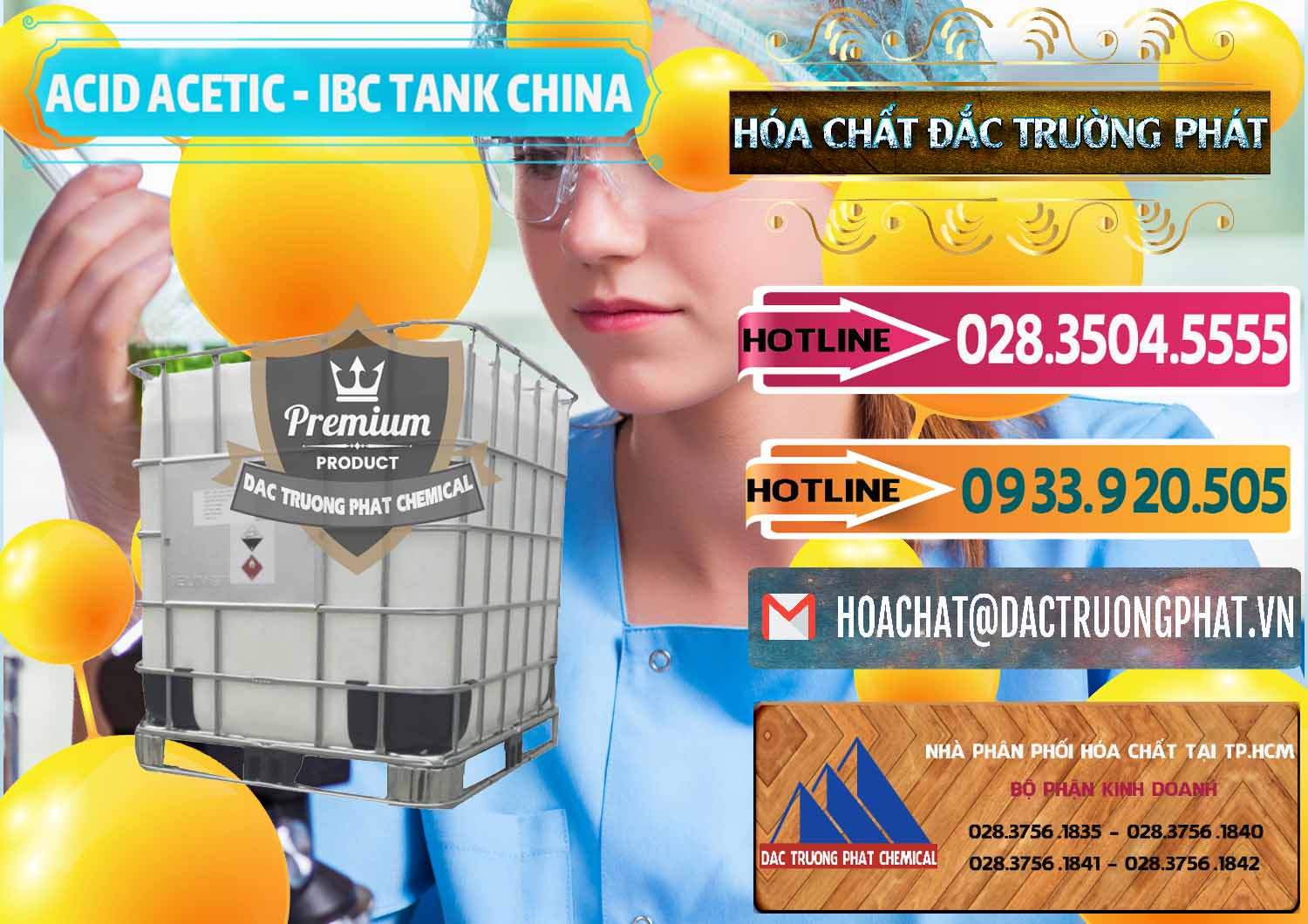 Công ty chuyên kinh doanh - bán Acetic Acid – Axit Acetic Tank Bồn IBC Trung Quốc China - 0443 - Nhà nhập khẩu - cung cấp hóa chất tại TP.HCM - dactruongphat.vn