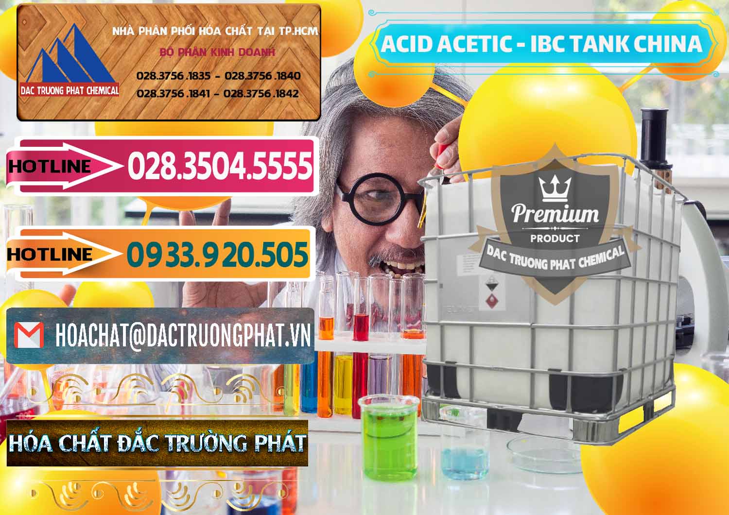 Cty cung cấp ( bán ) Acetic Acid – Axit Acetic Tank Bồn IBC Trung Quốc China - 0443 - Cty phân phối và cung ứng hóa chất tại TP.HCM - dactruongphat.vn