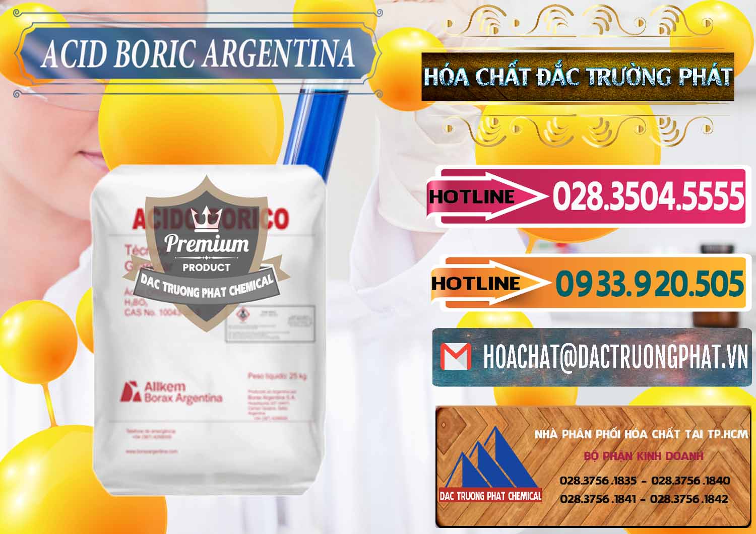 Cung ứng và bán Acid Boric – Axit Boric H3BO3 99% Allkem Argentina - 0448 - Công ty kinh doanh - phân phối hóa chất tại TP.HCM - dactruongphat.vn