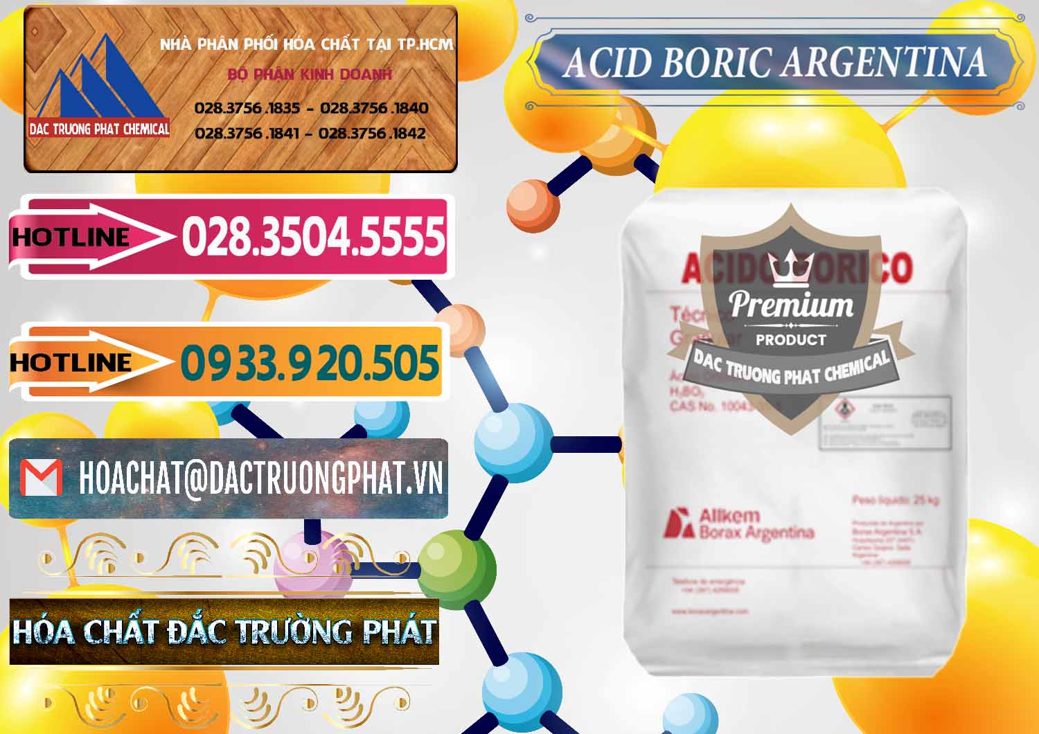 Nhà nhập khẩu - bán Acid Boric – Axit Boric H3BO3 99% Allkem Argentina - 0448 - Cty chuyên cung cấp và bán hóa chất tại TP.HCM - dactruongphat.vn