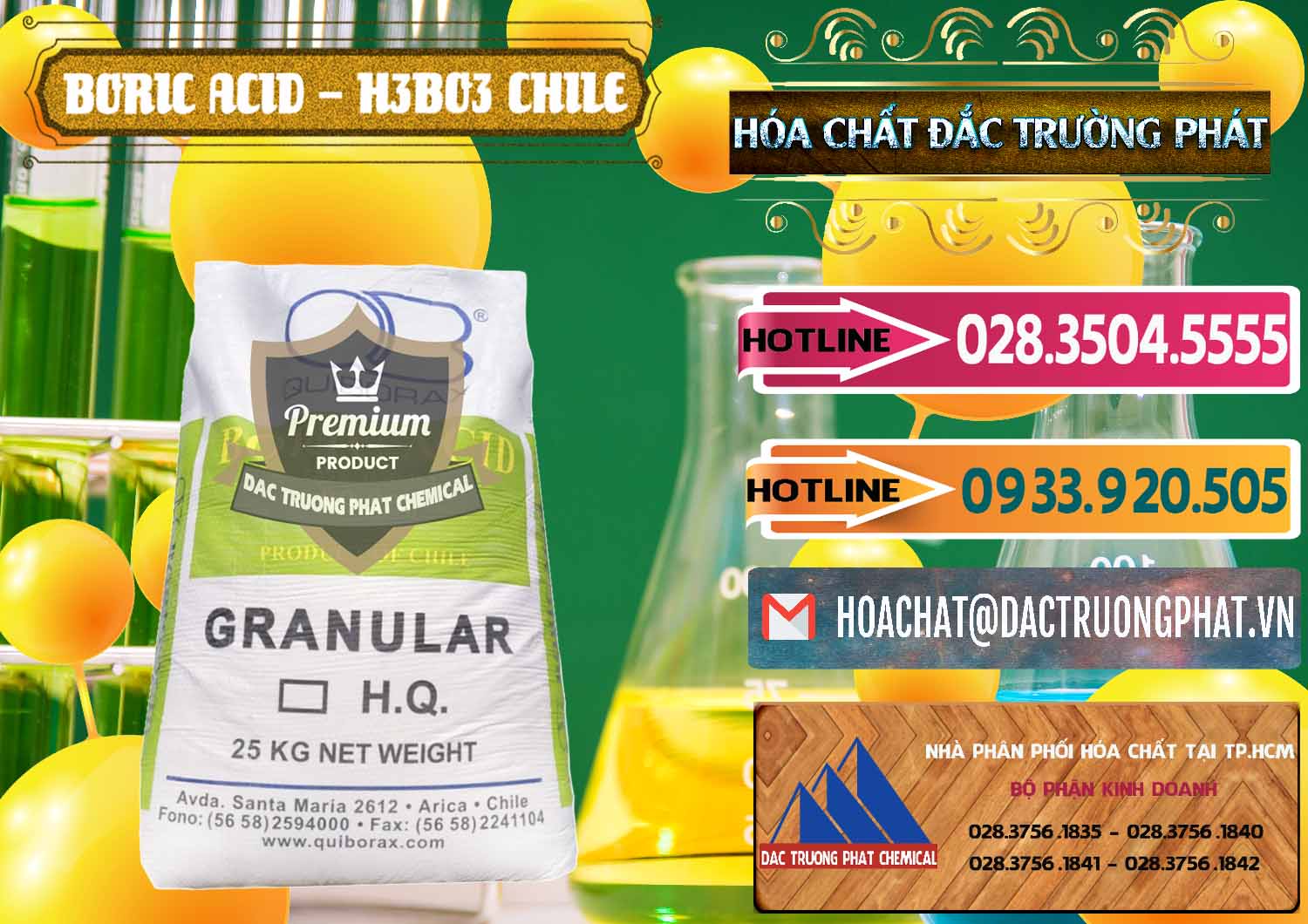 Cty chuyên kinh doanh - bán Acid Boric – Axit Boric H3BO3 99% Quiborax Chile - 0281 - Cty chuyên kinh doanh _ cung cấp hóa chất tại TP.HCM - dactruongphat.vn