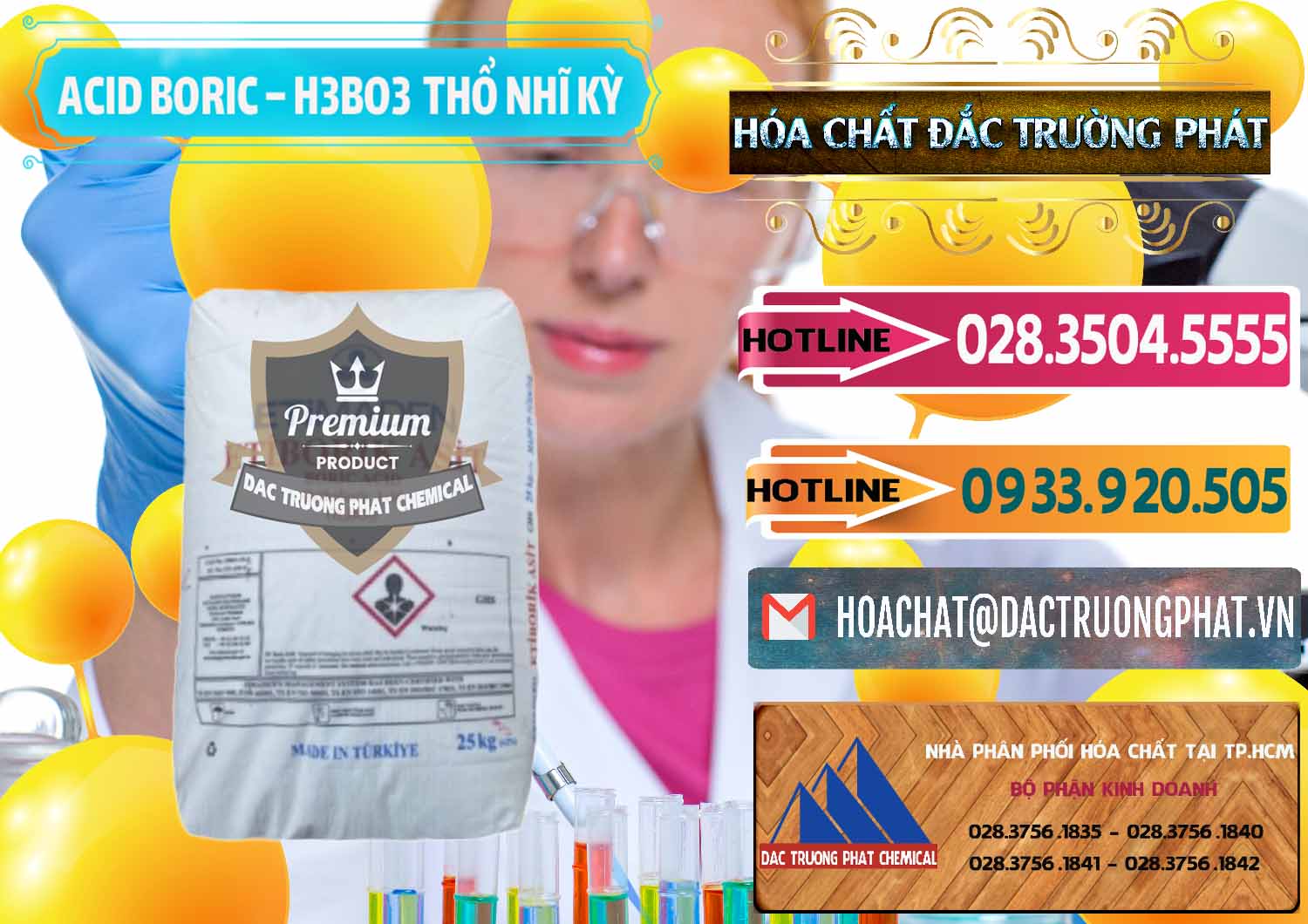 Chuyên bán & cung cấp Acid Boric – Axit Boric H3BO3 Etimaden Thổ Nhĩ Kỳ Turkey - 0369 - Nơi phân phối - cung cấp hóa chất tại TP.HCM - dactruongphat.vn