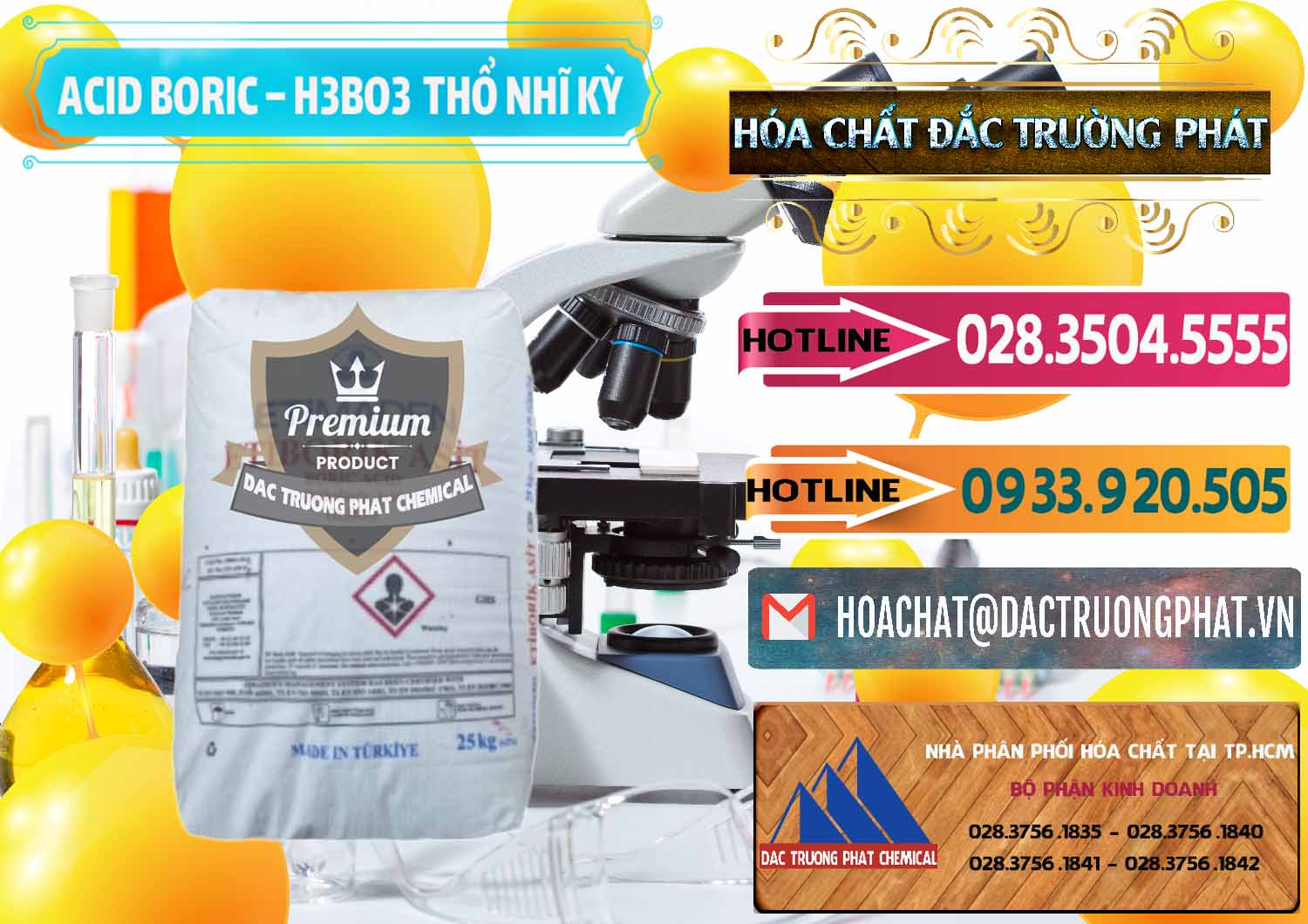 Cung cấp _ bán Acid Boric – Axit Boric H3BO3 Etimaden Thổ Nhĩ Kỳ Turkey - 0369 - Công ty chuyên nhập khẩu - phân phối hóa chất tại TP.HCM - dactruongphat.vn