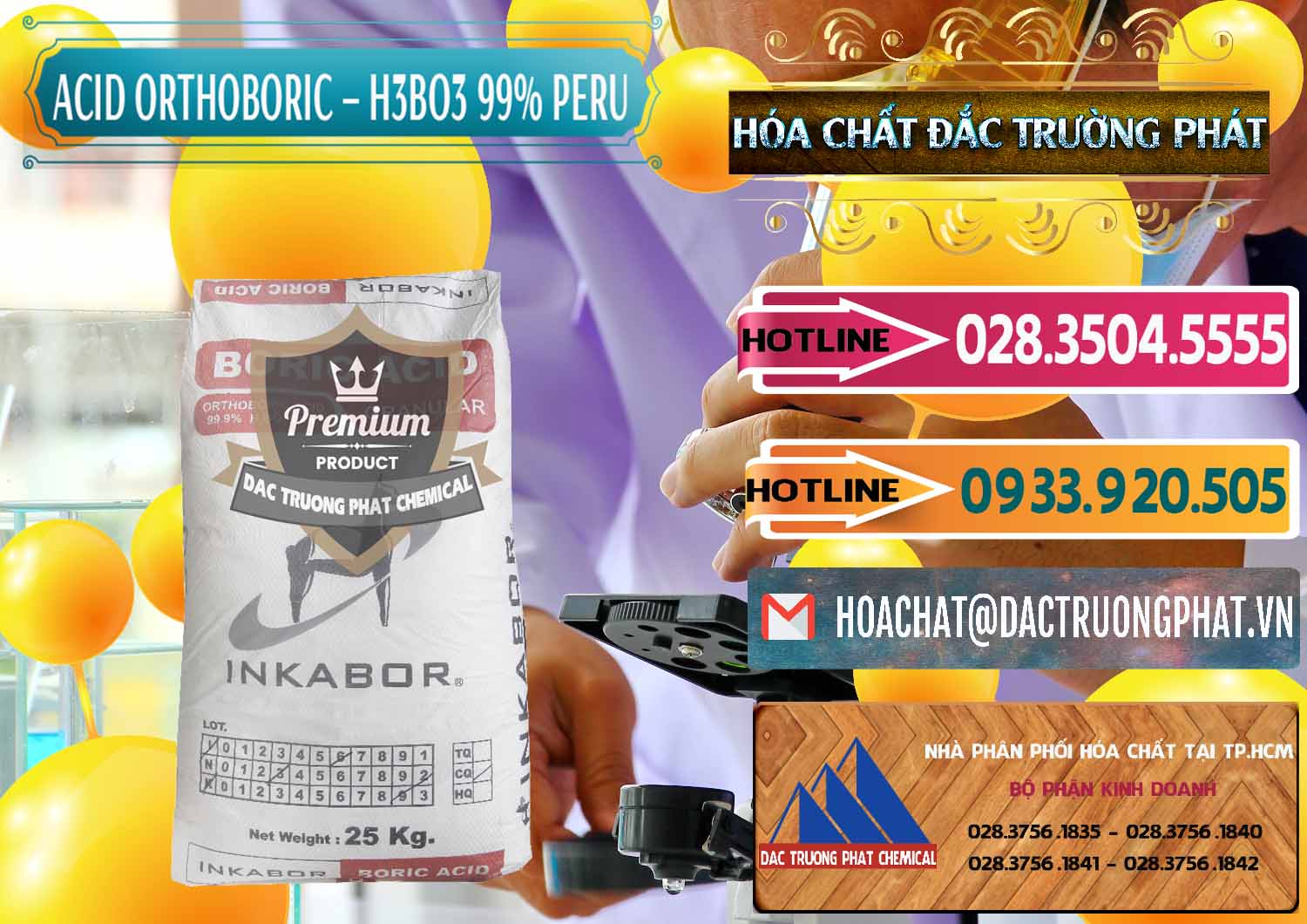 Công ty nhập khẩu ( bán ) Acid Boric – Axit Boric H3BO3 99% Inkabor Peru - 0280 - Nơi cung cấp ( bán ) hóa chất tại TP.HCM - dactruongphat.vn