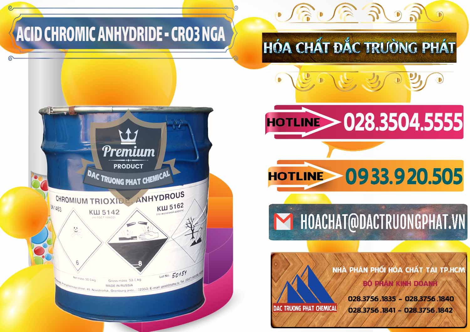 Đơn vị chuyên bán & cung cấp Acid Chromic Anhydride - Cromic CRO3 Nga Russia - 0006 - Cty chuyên bán - cung cấp hóa chất tại TP.HCM - dactruongphat.vn
