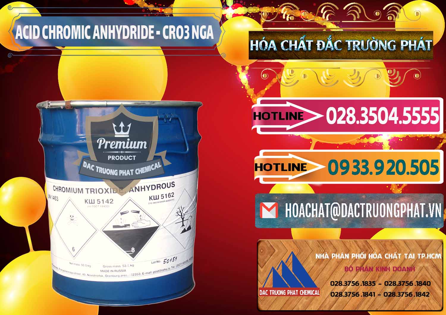 Cty chuyên bán - cung ứng Acid Chromic Anhydride - Cromic CRO3 Nga Russia - 0006 - Công ty phân phối và cung ứng hóa chất tại TP.HCM - dactruongphat.vn