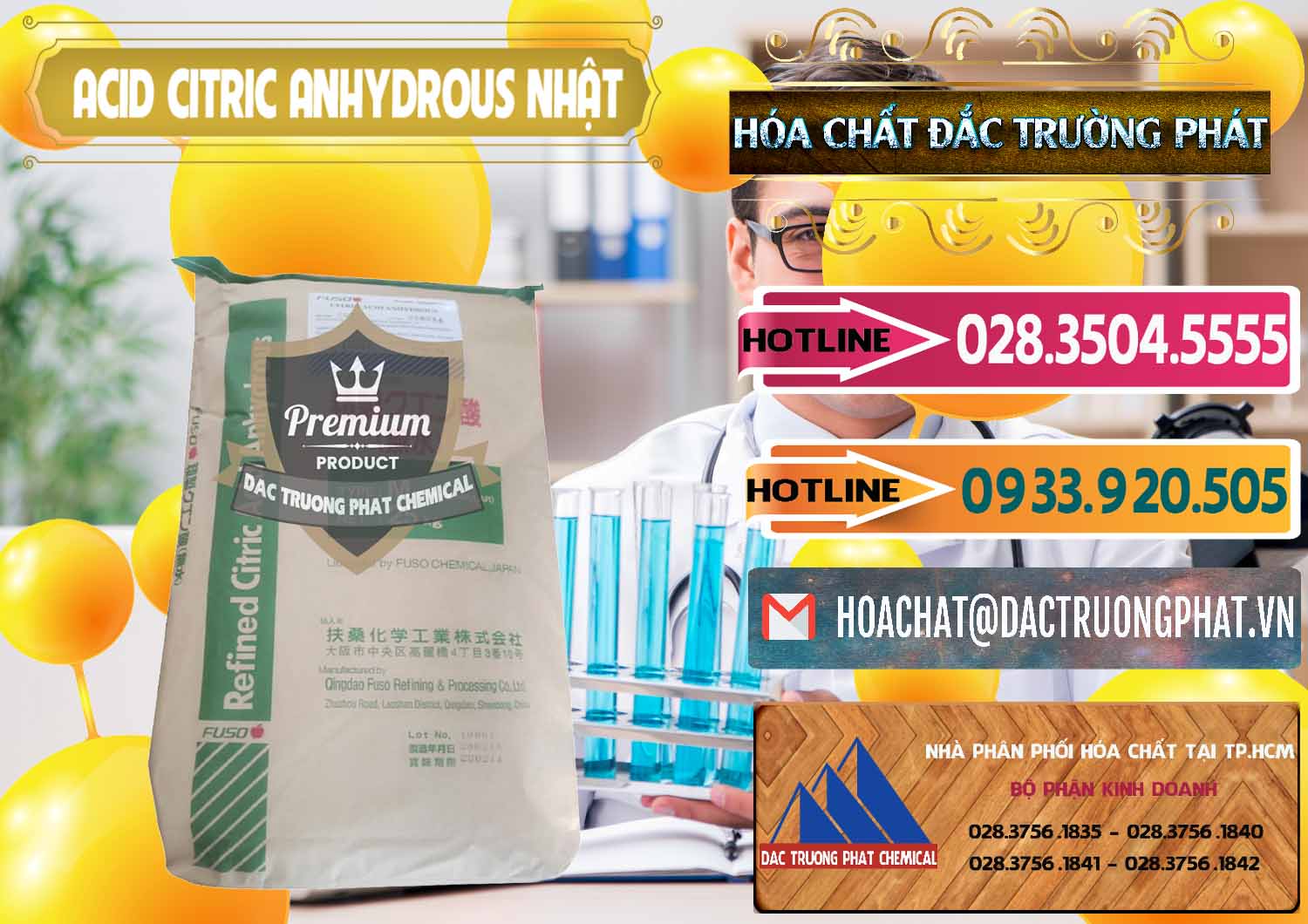 Bán & cung ứng Acid Citric - Axit Citric Anhydrous FUSO Nhật Japan - 0439 - Phân phối _ cung ứng hóa chất tại TP.HCM - dactruongphat.vn