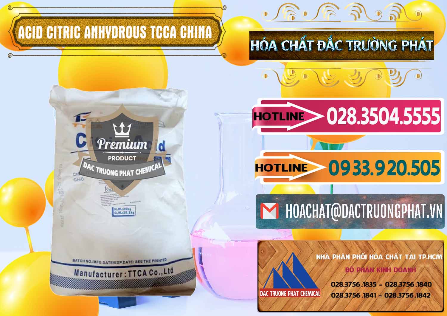 Chuyên kinh doanh - bán Acid Citric - Axit Citric Anhydrous TCCA Trung Quốc China - 0442 - Đơn vị cung cấp và kinh doanh hóa chất tại TP.HCM - dactruongphat.vn