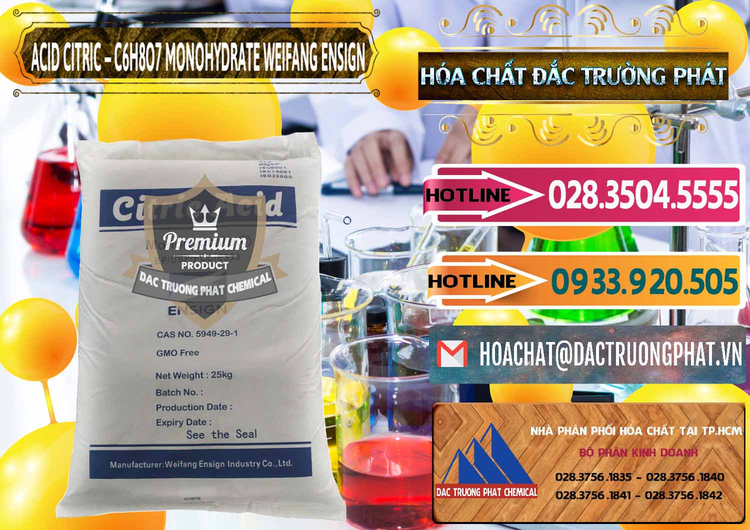 Nơi chuyên bán & phân phối Acid Citric - Axit Citric Monohydrate Weifang Trung Quốc China - 0009 - Chuyên bán và cung cấp hóa chất tại TP.HCM - dactruongphat.vn