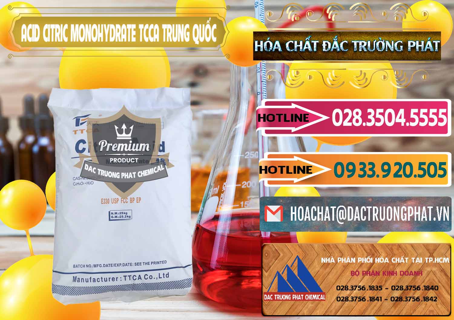 Cty cung cấp _ bán Acid Citric - Axit Citric Monohydrate TCCA Trung Quốc China - 0441 - Đơn vị cung cấp _ nhập khẩu hóa chất tại TP.HCM - dactruongphat.vn