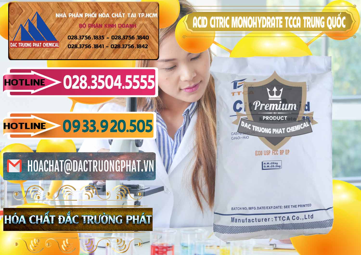 Chuyên cung cấp - bán Acid Citric - Axit Citric Monohydrate TCCA Trung Quốc China - 0441 - Công ty cung cấp & nhập khẩu hóa chất tại TP.HCM - dactruongphat.vn