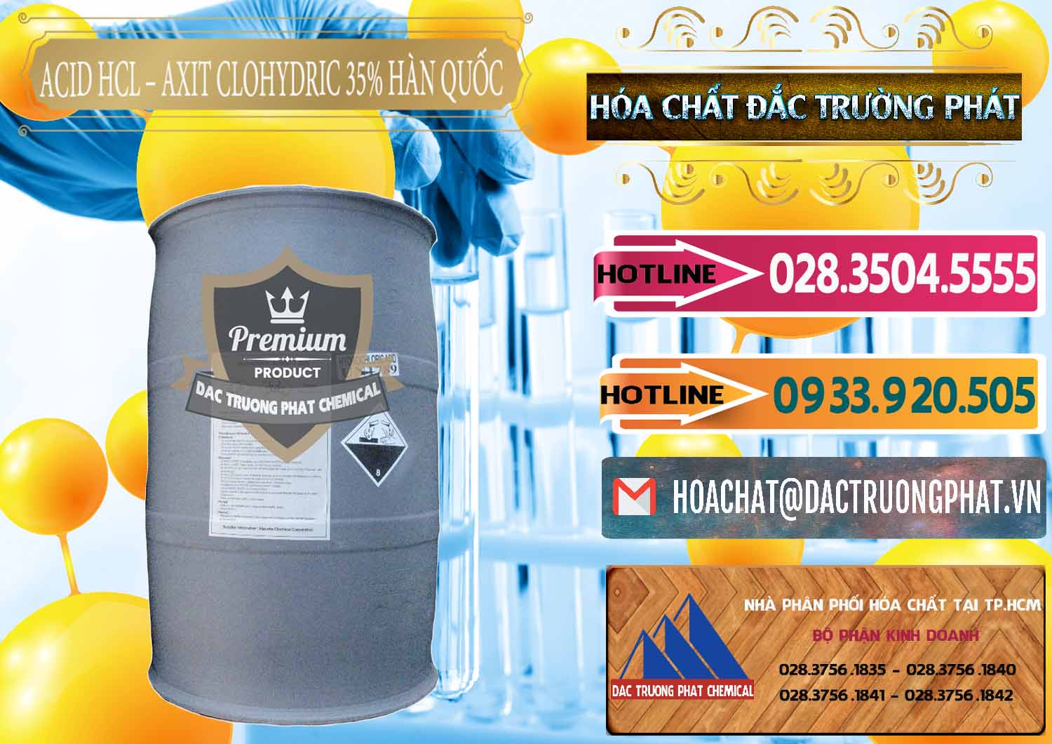 Phân phối - bán Acid HCL - Axit Cohidric 35% Hàn Quốc Korea - 0011 - Chuyên phân phối & nhập khẩu hóa chất tại TP.HCM - dactruongphat.vn