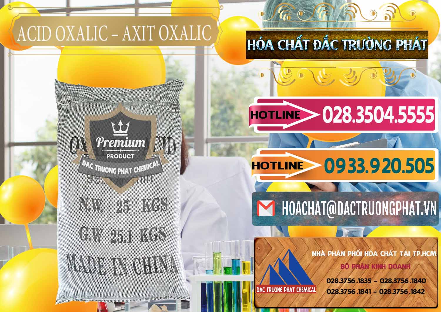 Nhập khẩu ( bán ) Acid Oxalic – Axit Oxalic 99.6% Trung Quốc China - 0014 - Công ty chuyên kinh doanh _ cung cấp hóa chất tại TP.HCM - dactruongphat.vn