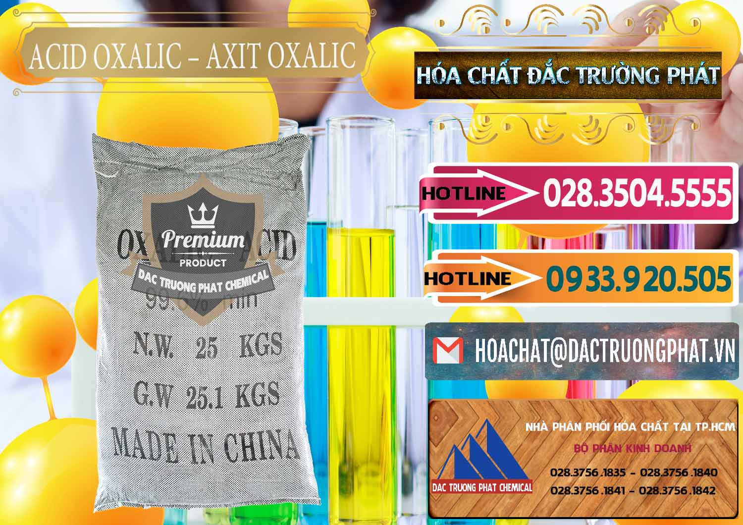 Đơn vị cung cấp và bán Acid Oxalic – Axit Oxalic 99.6% Trung Quốc China - 0014 - Cty kinh doanh và cung cấp hóa chất tại TP.HCM - dactruongphat.vn