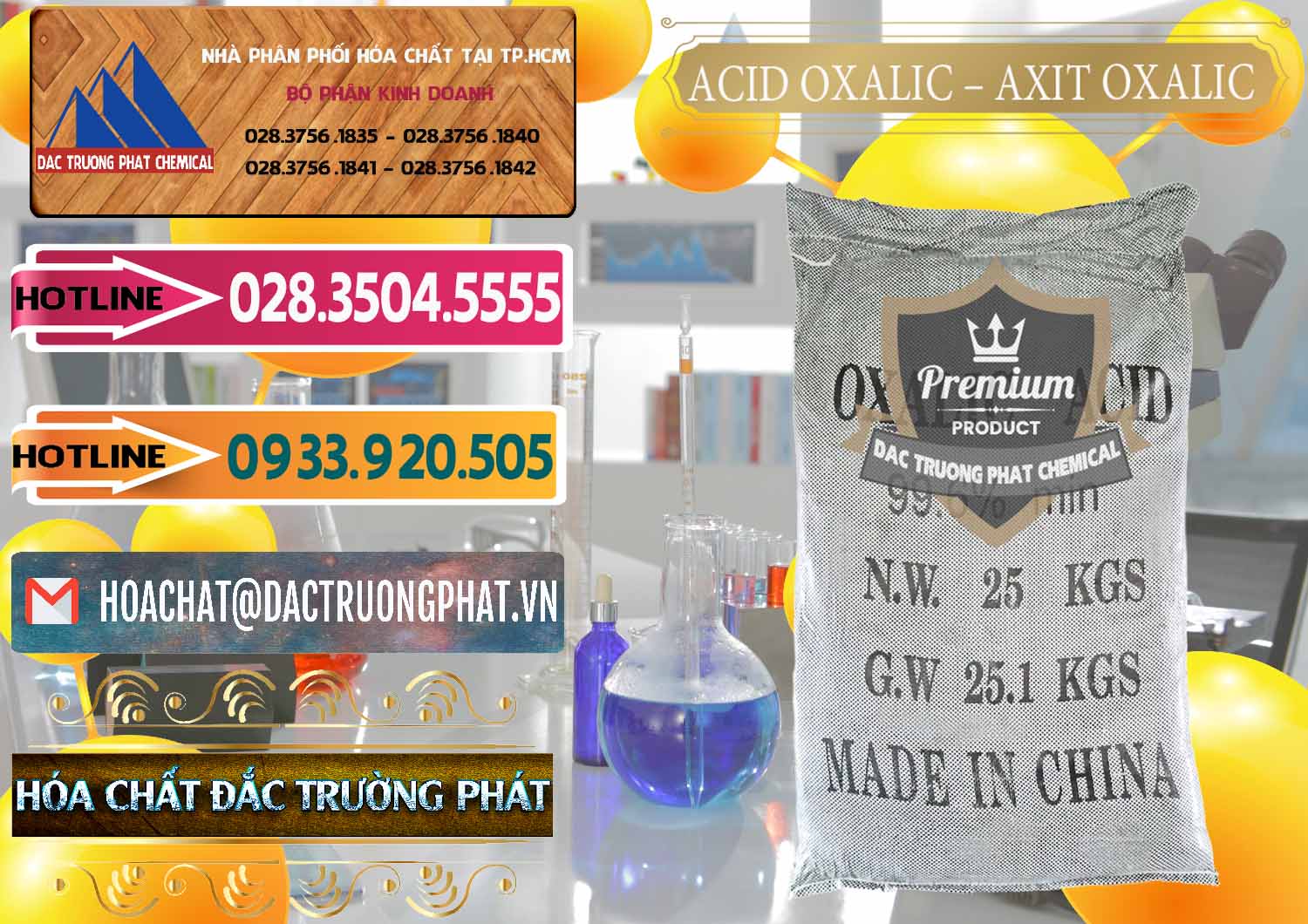 Đơn vị chuyên kinh doanh _ bán Acid Oxalic – Axit Oxalic 99.6% Trung Quốc China - 0014 - Nơi phân phối & cung cấp hóa chất tại TP.HCM - dactruongphat.vn