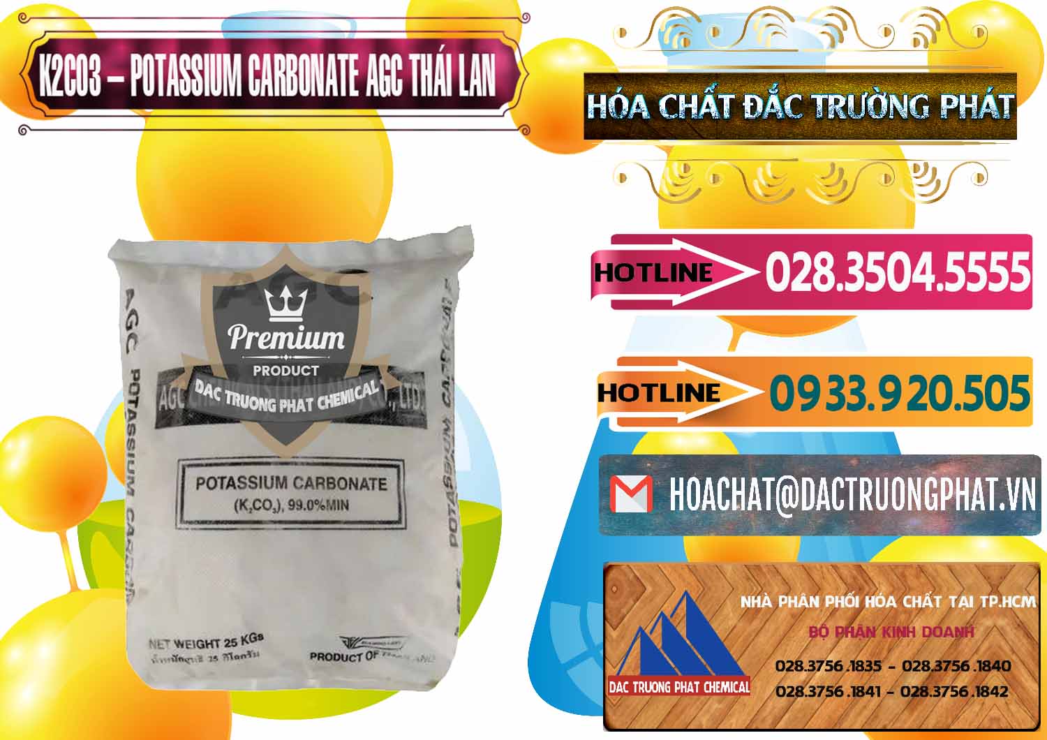 Nơi bán ( phân phối ) K2Co3 – Potassium Carbonate AGC Thái Lan Thailand - 0471 - Nơi chuyên bán và cung cấp hóa chất tại TP.HCM - dactruongphat.vn