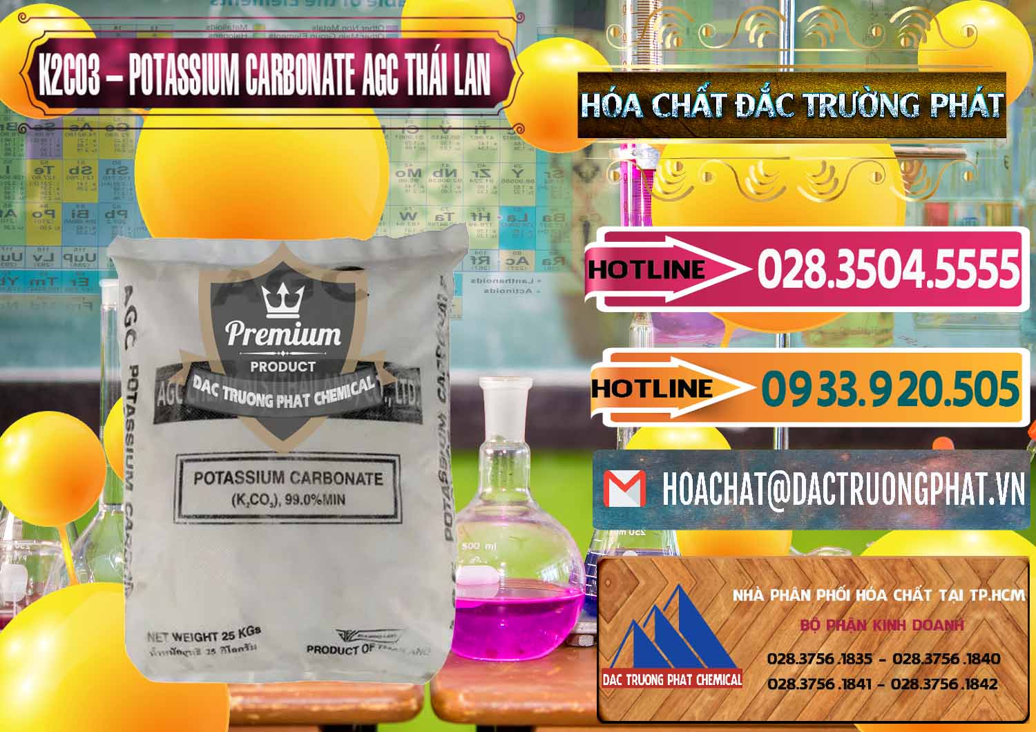 Đơn vị chuyên kinh doanh & bán K2Co3 – Potassium Carbonate AGC Thái Lan Thailand - 0471 - Nơi chuyên kinh doanh ( cung cấp ) hóa chất tại TP.HCM - dactruongphat.vn