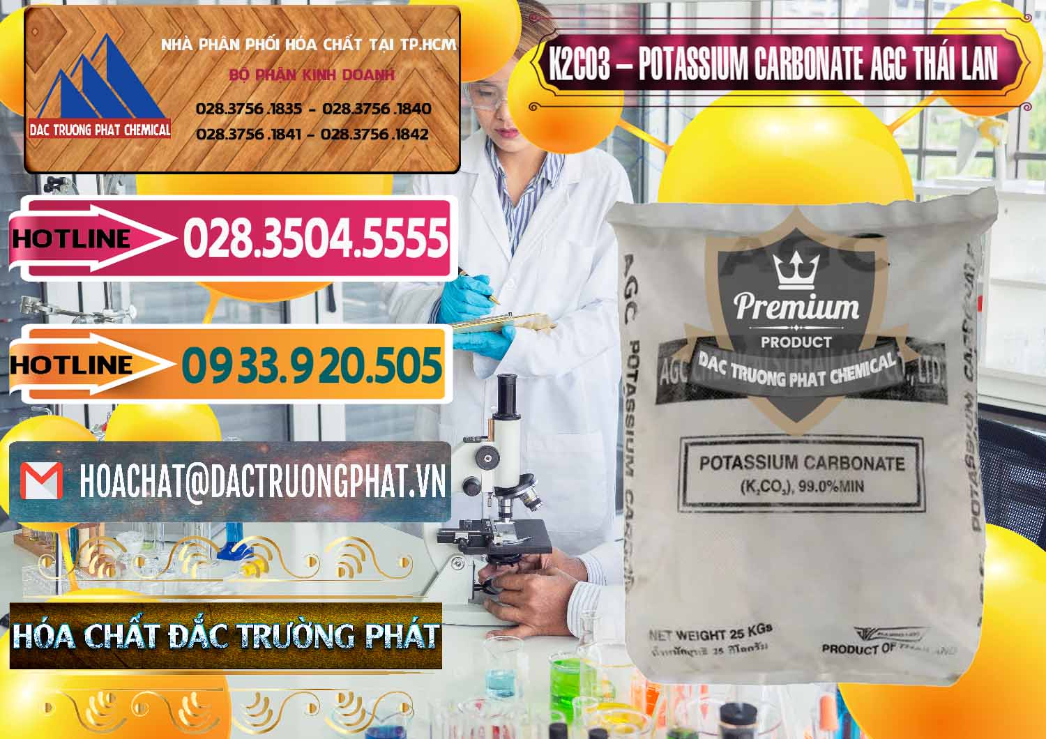 Cty chuyên kinh doanh & bán K2Co3 – Potassium Carbonate AGC Thái Lan Thailand - 0471 - Đơn vị kinh doanh - phân phối hóa chất tại TP.HCM - dactruongphat.vn