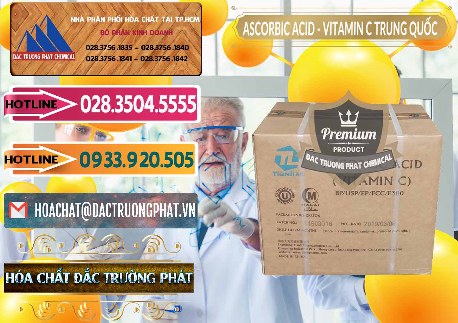 Công ty chuyên kinh doanh _ bán Axit Ascorbic - Vitamin C Trung Quốc China - 0309 - Cty cung ứng & phân phối hóa chất tại TP.HCM - dactruongphat.vn