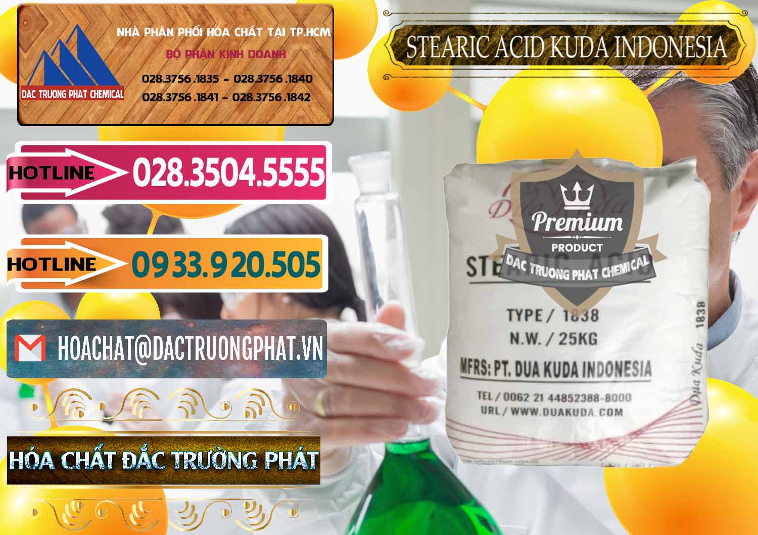 Cty kinh doanh - bán Axit Stearic - Stearic Acid Dua Kuda Indonesia - 0388 - Cty chuyên bán - cung cấp hóa chất tại TP.HCM - dactruongphat.vn