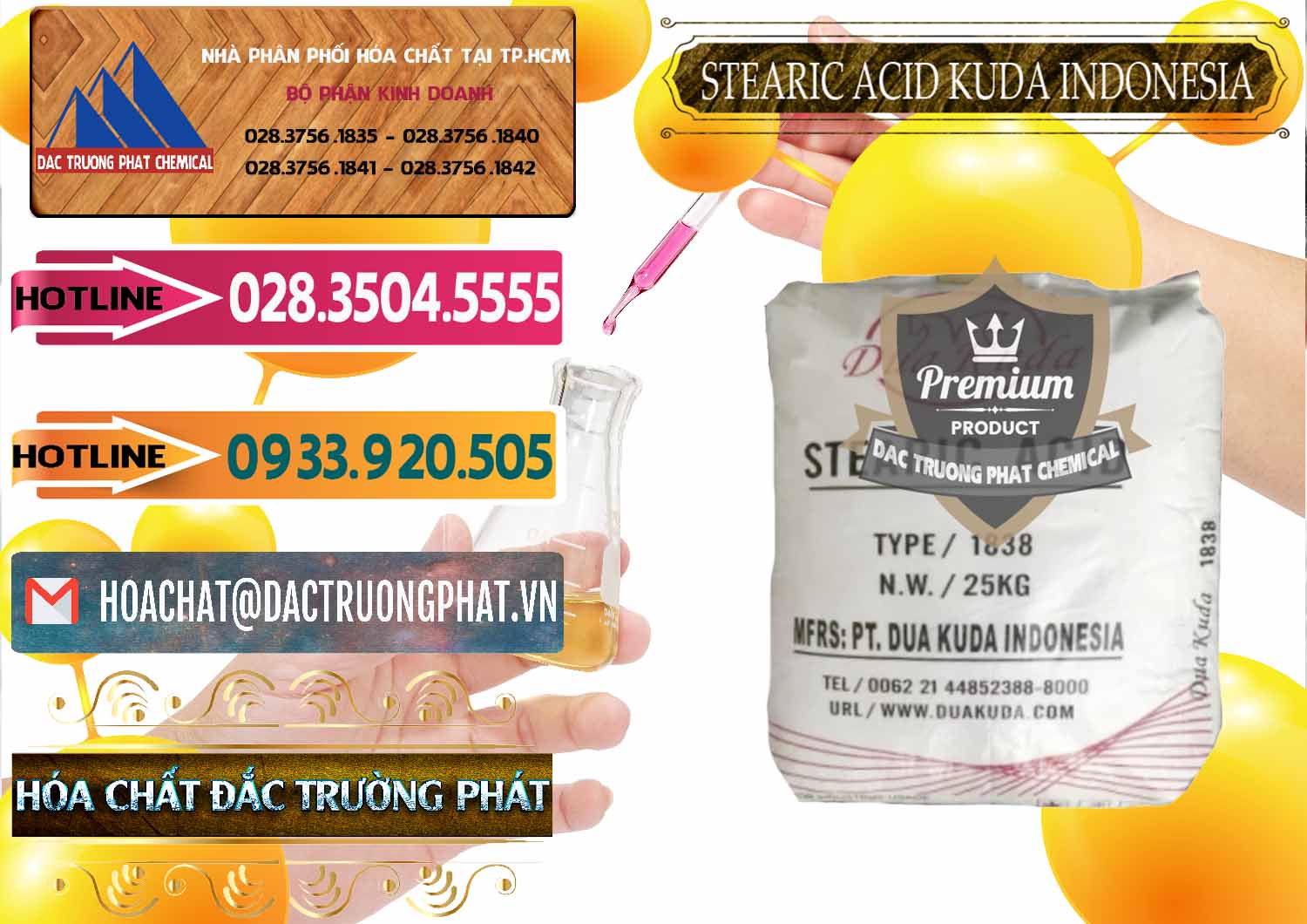 Công ty kinh doanh - bán Axit Stearic - Stearic Acid Dua Kuda Indonesia - 0388 - Nhà cung cấp _ nhập khẩu hóa chất tại TP.HCM - dactruongphat.vn