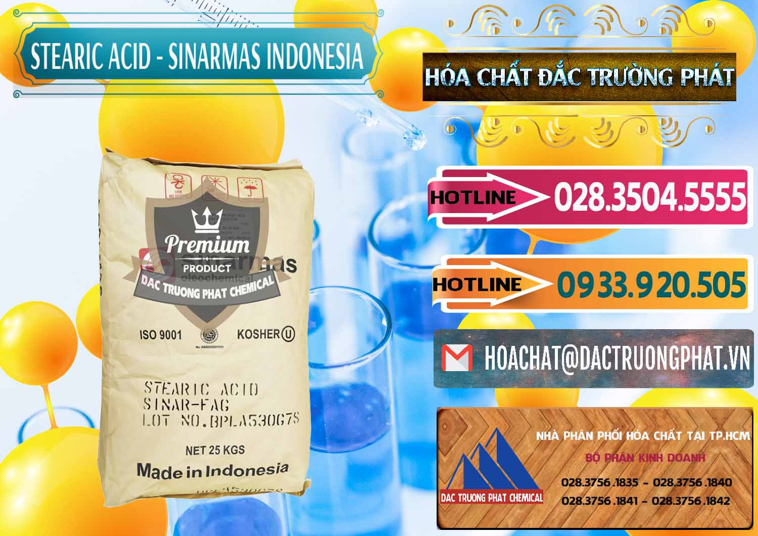 Nơi chuyên bán & cung ứng Axit Stearic - Stearic Acid Sinarmas Indonesia - 0389 - Cung cấp ( kinh doanh ) hóa chất tại TP.HCM - dactruongphat.vn