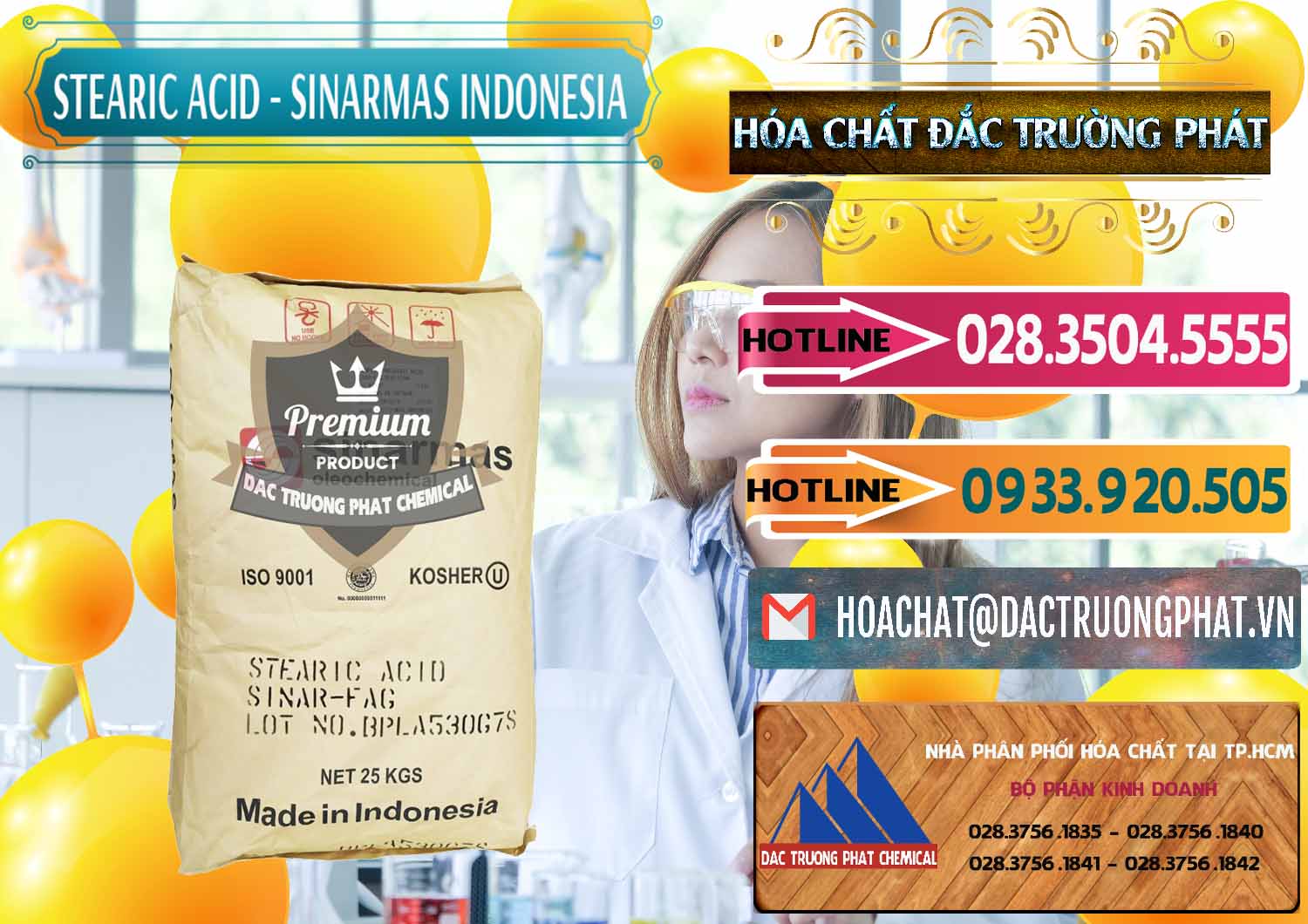 Công ty cung ứng và bán Axit Stearic - Stearic Acid Sinarmas Indonesia - 0389 - Đơn vị kinh doanh & phân phối hóa chất tại TP.HCM - dactruongphat.vn