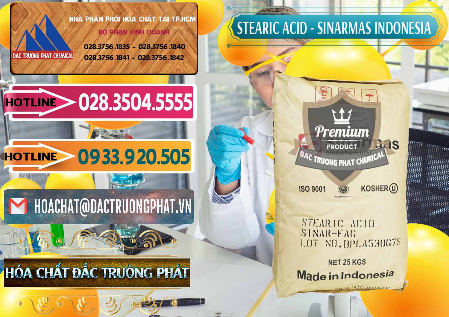 Đơn vị phân phối - bán Axit Stearic - Stearic Acid Sinarmas Indonesia - 0389 - Nhập khẩu _ cung cấp hóa chất tại TP.HCM - dactruongphat.vn