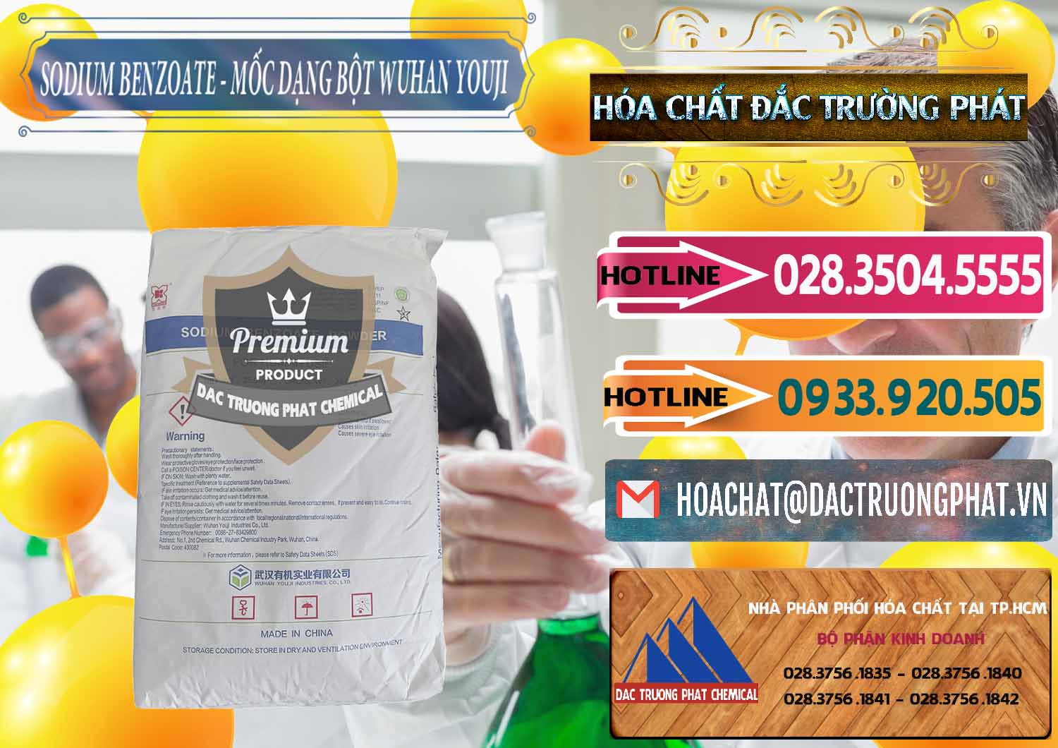 Chuyên phân phối & bán Sodium Benzoate - Mốc Dạng Bột Food Grade Wuhan Youji Trung Quốc China - 0275 - Cty chuyên kinh doanh và phân phối hóa chất tại TP.HCM - dactruongphat.vn