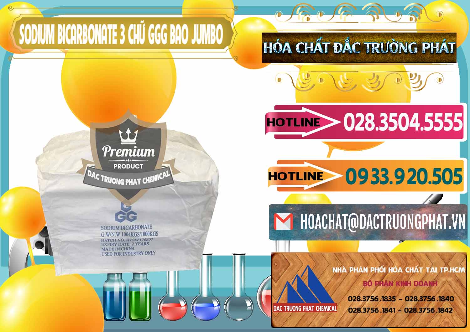 Công ty bán & phân phối Sodium Bicarbonate – Bicar NaHCO3 Food Grade 3 Chữ GGG Bao Jumbo ( Bành ) Trung Quốc China - 0260 - Đơn vị bán - cung cấp hóa chất tại TP.HCM - dactruongphat.vn