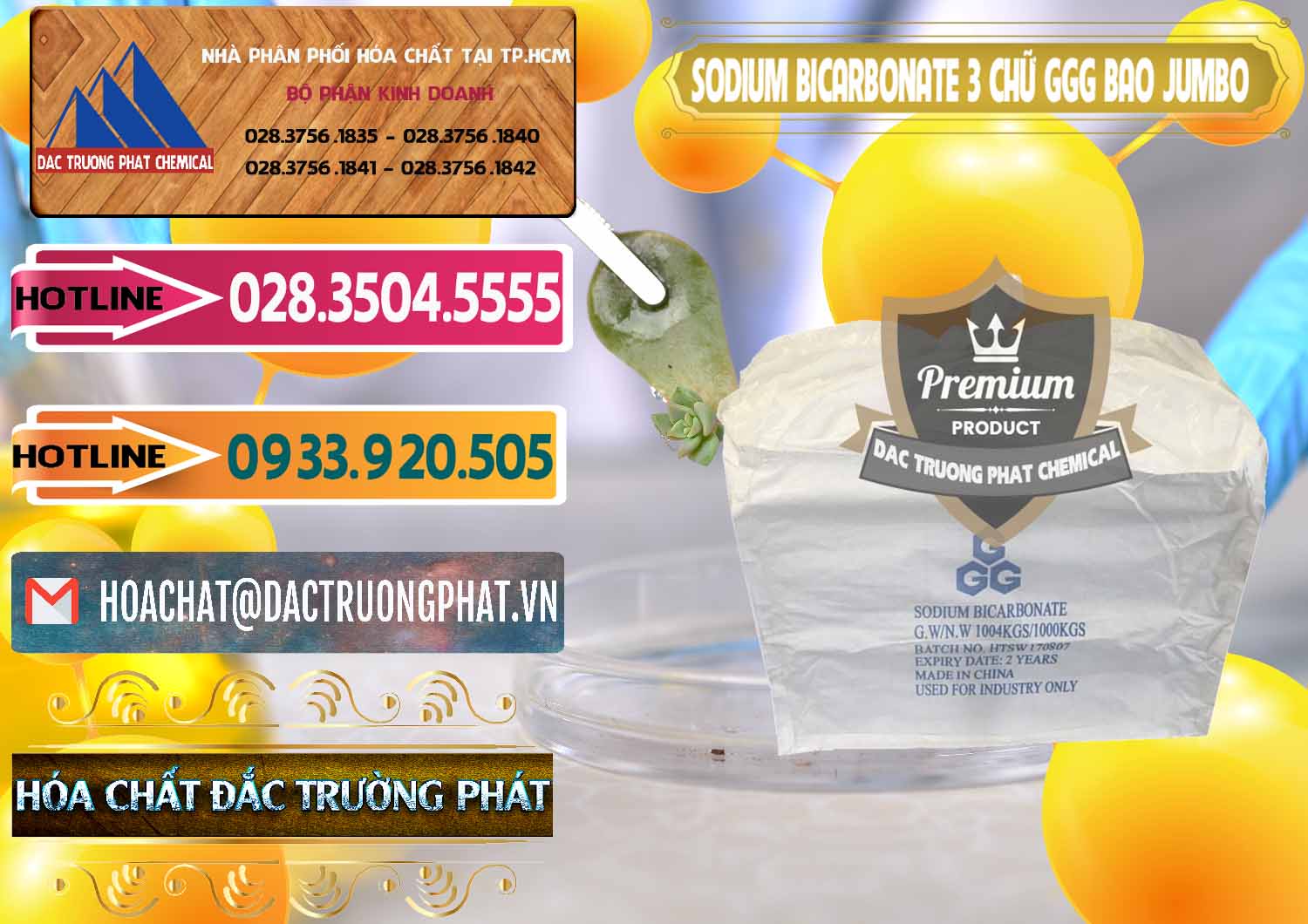 Cty kinh doanh _ bán Sodium Bicarbonate – Bicar NaHCO3 Food Grade 3 Chữ GGG Bao Jumbo ( Bành ) Trung Quốc China - 0260 - Phân phối & cung cấp hóa chất tại TP.HCM - dactruongphat.vn