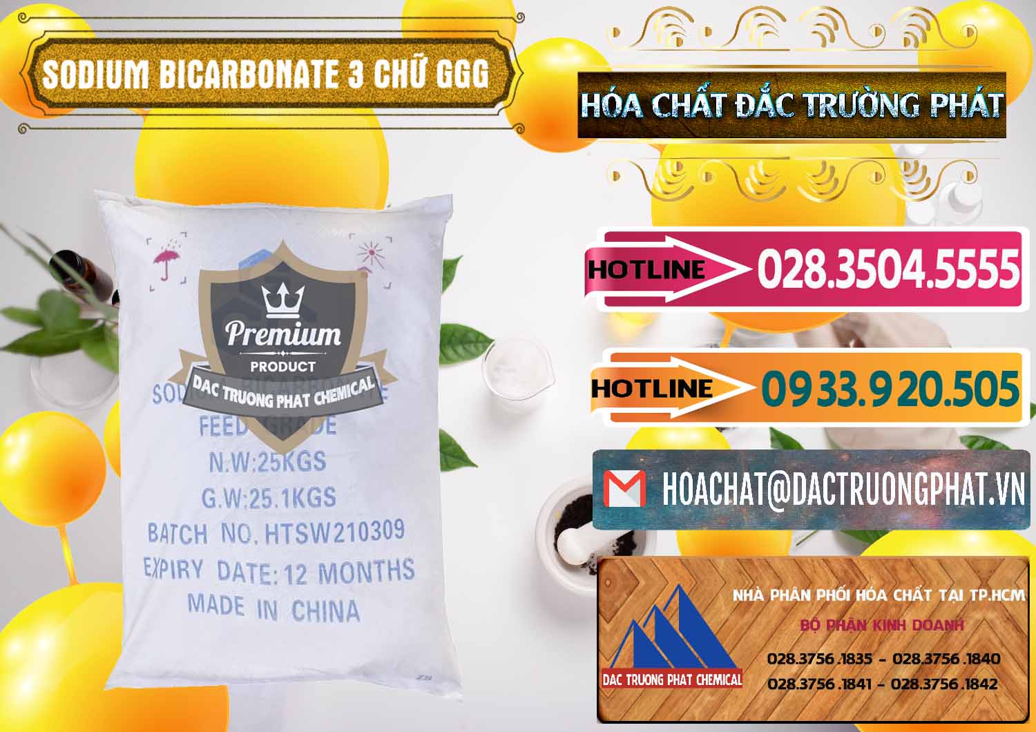 Công ty chuyên cung ứng ( bán ) Sodium Bicarbonate – Bicar NaHCO3 Food Grade 3 Chữ GGG Trung Quốc China - 0259 - Đơn vị cung cấp _ phân phối hóa chất tại TP.HCM - dactruongphat.vn