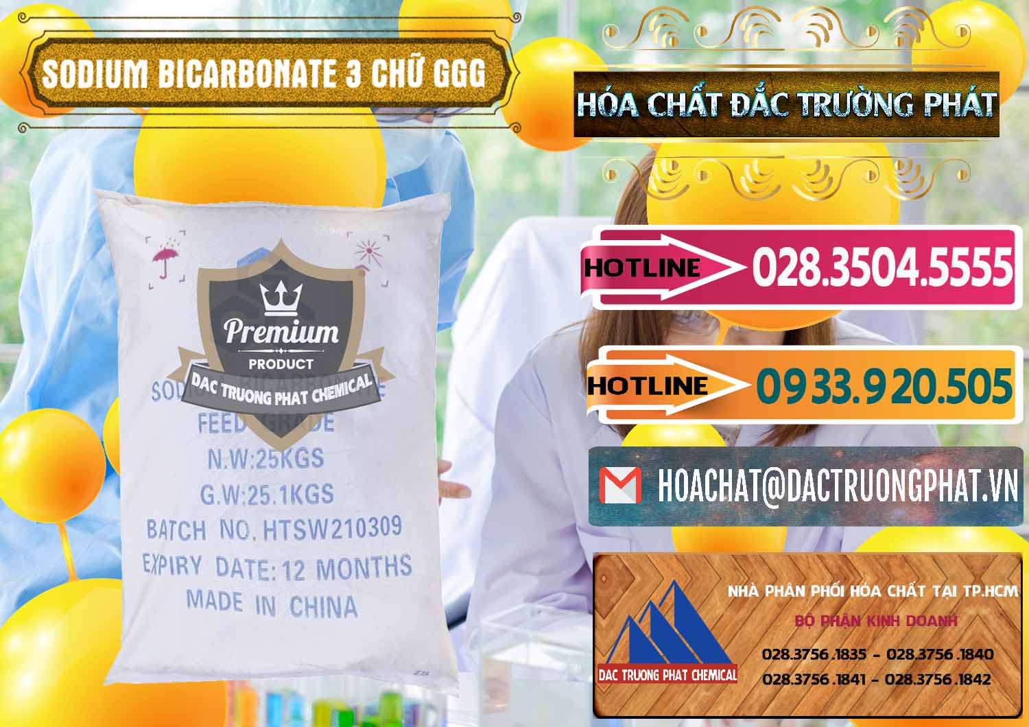 Đơn vị chuyên bán ( phân phối ) Sodium Bicarbonate – Bicar NaHCO3 Food Grade 3 Chữ GGG Trung Quốc China - 0259 - Công ty cung cấp và kinh doanh hóa chất tại TP.HCM - dactruongphat.vn
