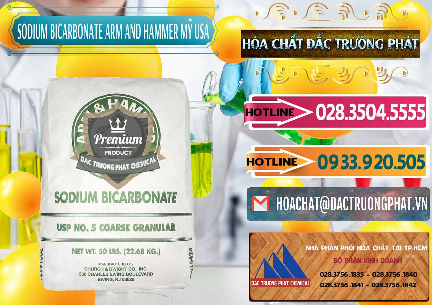 Nơi bán và phân phối Sodium Bicarbonate – Bicar NaHCO3 Food Grade Arm And Hammer Mỹ USA - 0255 - Cung ứng ( phân phối ) hóa chất tại TP.HCM - dactruongphat.vn