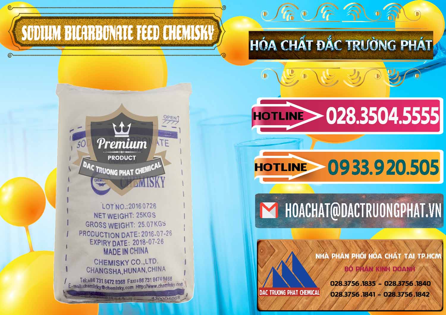 Cty chuyên nhập khẩu _ bán Sodium Bicarbonate – Bicar NaHCO3 Feed Grade Chemisky Trung Quốc China - 0264 - Nhà phân phối - cung cấp hóa chất tại TP.HCM - dactruongphat.vn