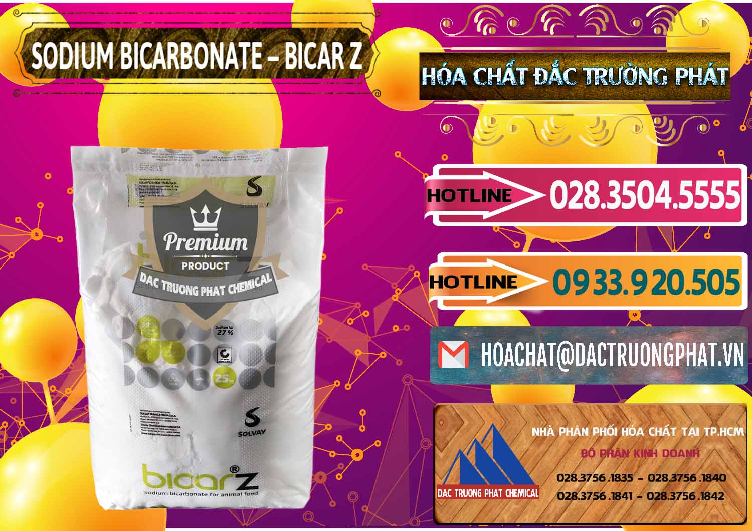 Đơn vị chuyên phân phối ( bán ) Sodium Bicarbonate – NaHCO3 Bicar Z Ý Italy Solvay - 0139 - Nơi chuyên phân phối ( cung ứng ) hóa chất tại TP.HCM - dactruongphat.vn