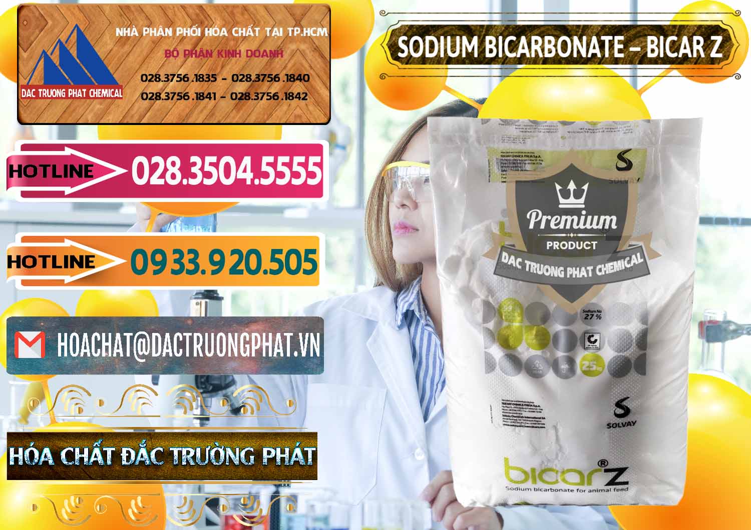 Cty nhập khẩu - bán Sodium Bicarbonate – NaHCO3 Bicar Z Ý Italy Solvay - 0139 - Đơn vị bán - phân phối hóa chất tại TP.HCM - dactruongphat.vn