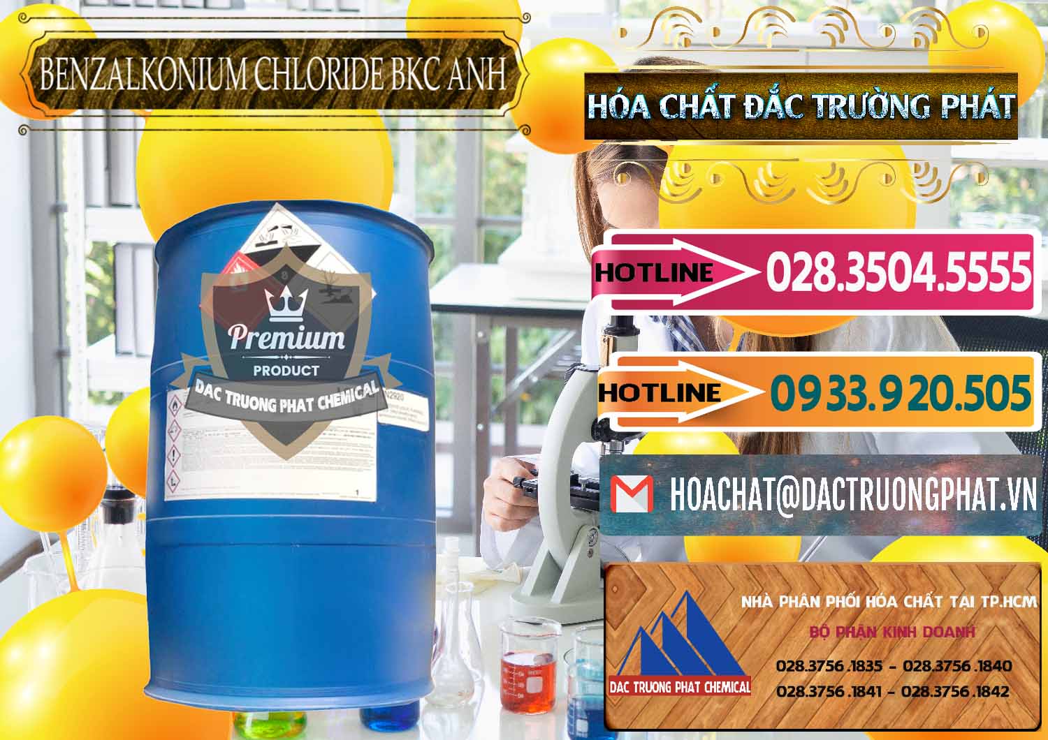 Nơi phân phối và bán BKC - Benzalkonium Chloride 80% Anh Quốc Uk Kingdoms - 0457 - Nơi phân phối và kinh doanh hóa chất tại TP.HCM - dactruongphat.vn