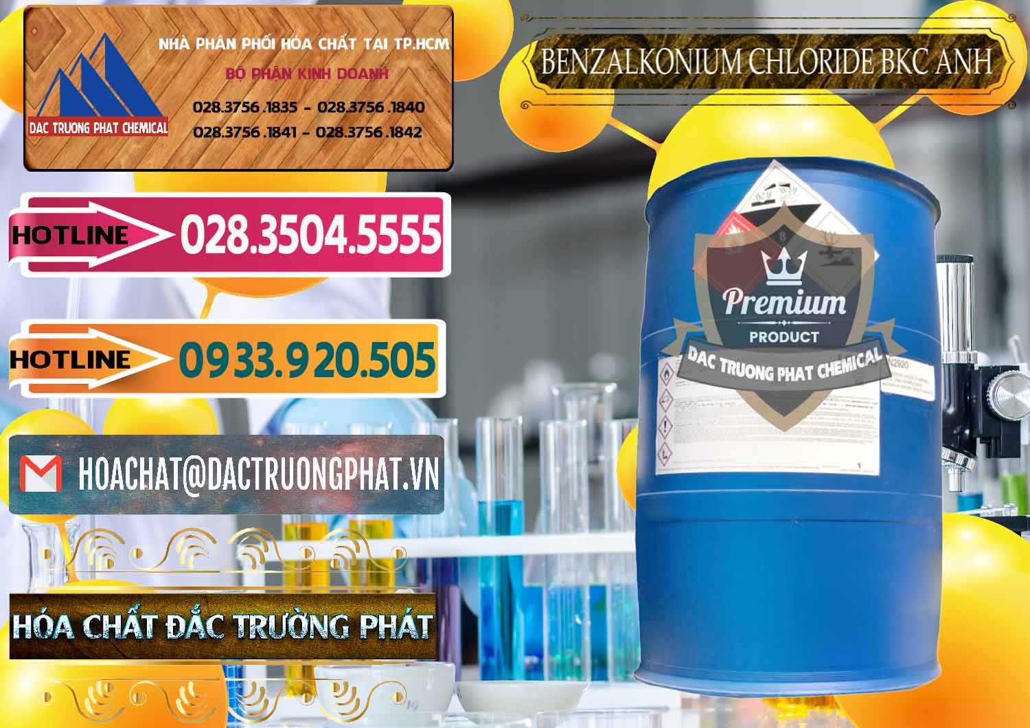 Nơi kinh doanh _ bán BKC - Benzalkonium Chloride 80% Anh Quốc Uk Kingdoms - 0457 - Đơn vị chuyên cung ứng và phân phối hóa chất tại TP.HCM - dactruongphat.vn
