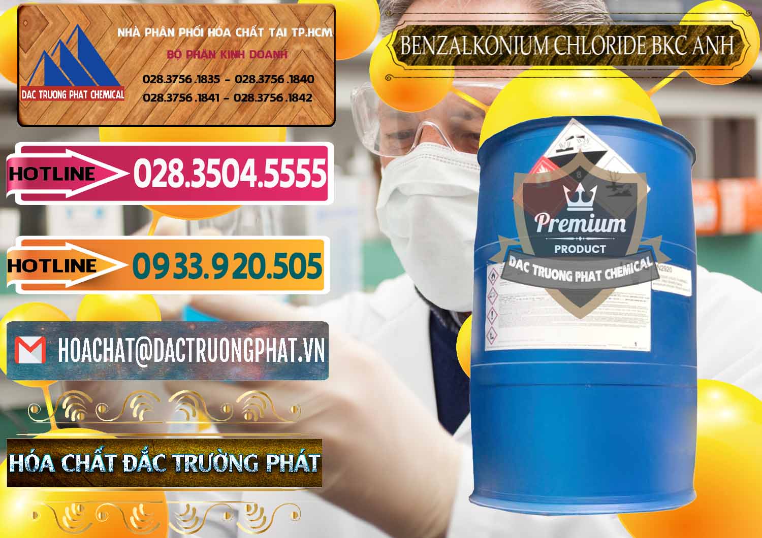 Chuyên cung cấp - bán BKC - Benzalkonium Chloride 80% Anh Quốc Uk Kingdoms - 0457 - Nhà phân phối - nhập khẩu hóa chất tại TP.HCM - dactruongphat.vn