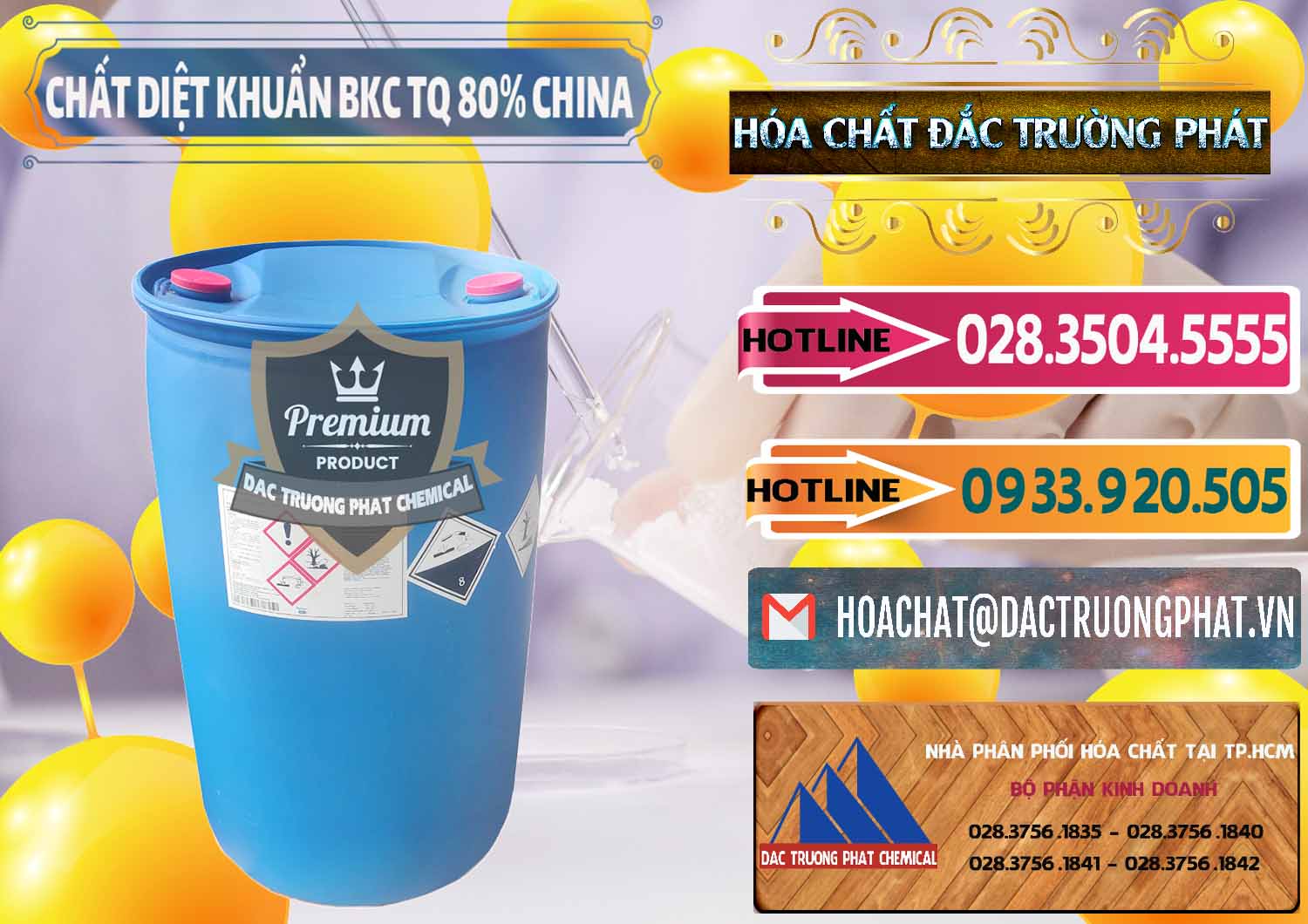 Nhà cung cấp - bán BKC - Benzalkonium Chloride 80% Trung Quốc China - 0310 - Công ty chuyên kinh doanh và phân phối hóa chất tại TP.HCM - dactruongphat.vn