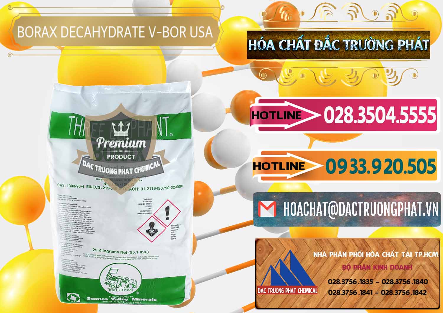 Phân phối _ bán Borax Decahydrate NA2B4O7.10H2O Mỹ V-Bor Usa - 0032 - Nơi chuyên cung cấp - bán hóa chất tại TP.HCM - dactruongphat.vn
