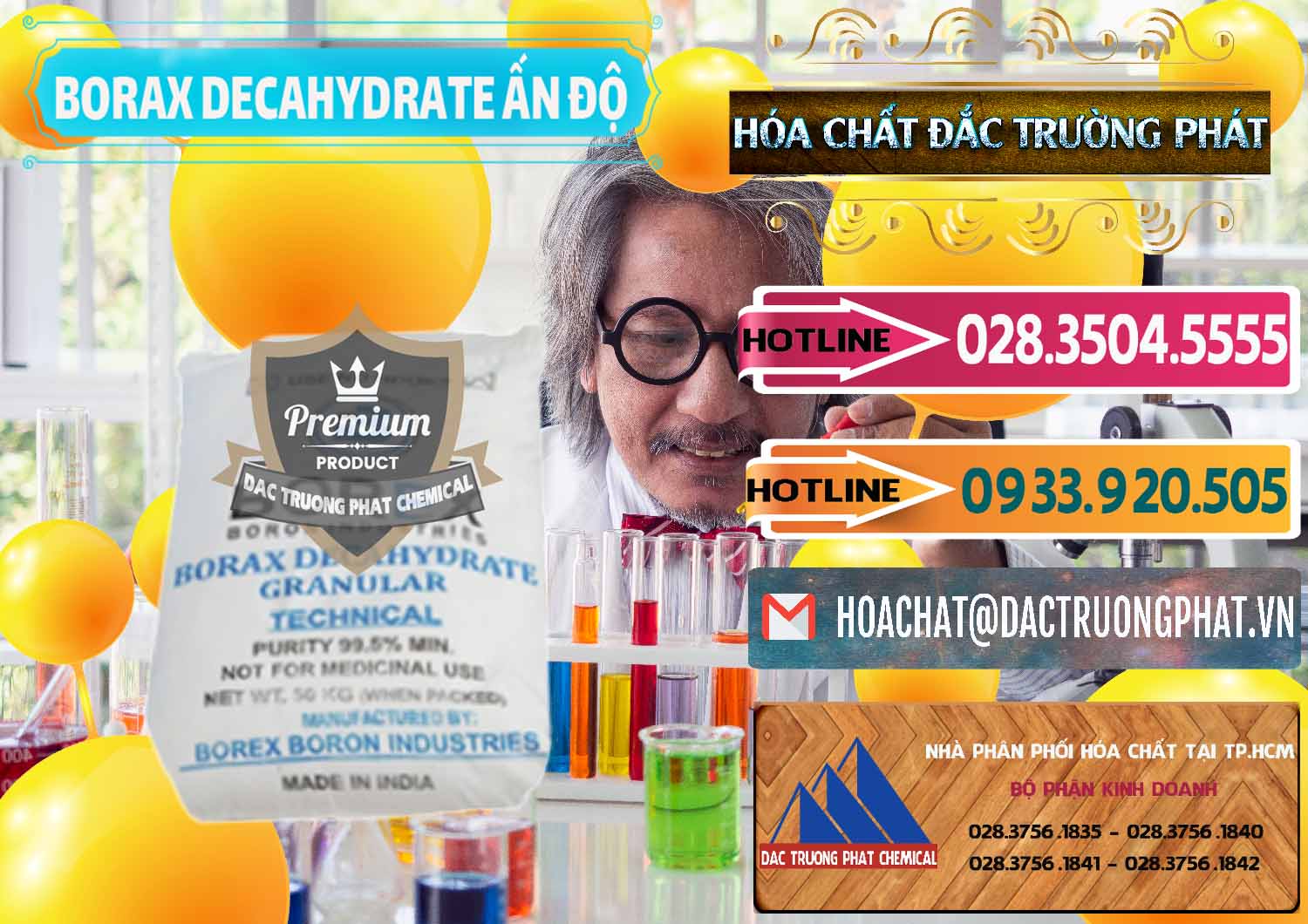 Chuyên bán _ cung ứng Borax Decahydrate Ấn Độ India - 0449 - Nơi bán - phân phối hóa chất tại TP.HCM - dactruongphat.vn