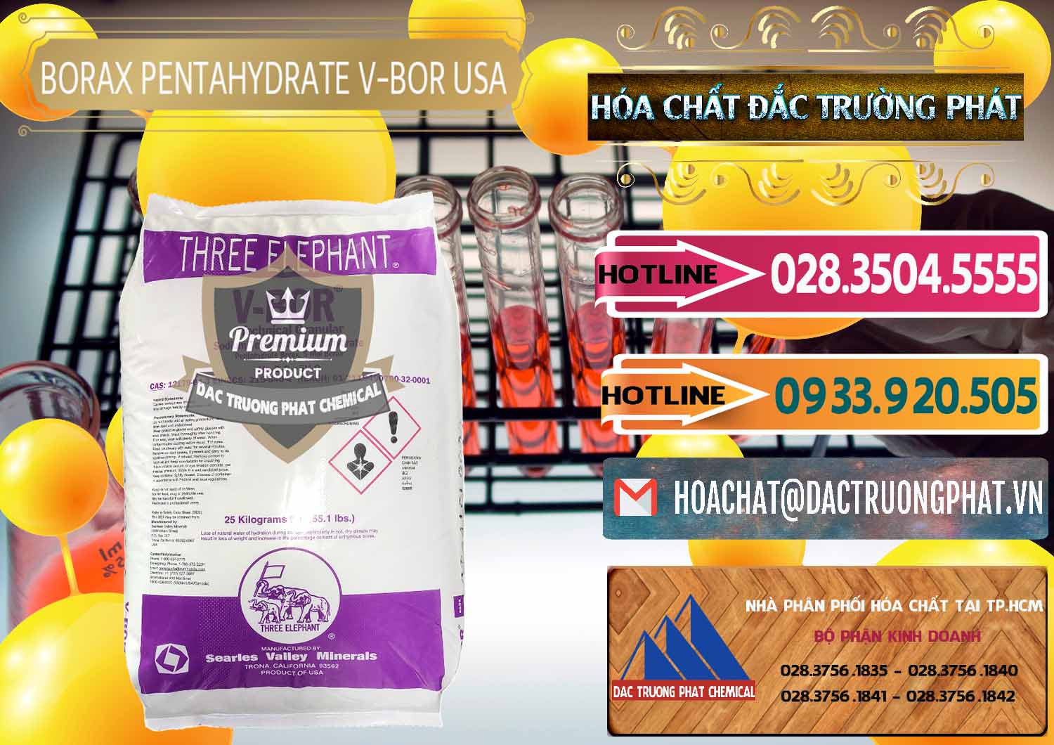 Nhà phân phối & bán Borax Pentahydrate NA2B4O7.5H2O Mỹ V-Bor Usa - 0035 - Phân phối - cung cấp hóa chất tại TP.HCM - dactruongphat.vn