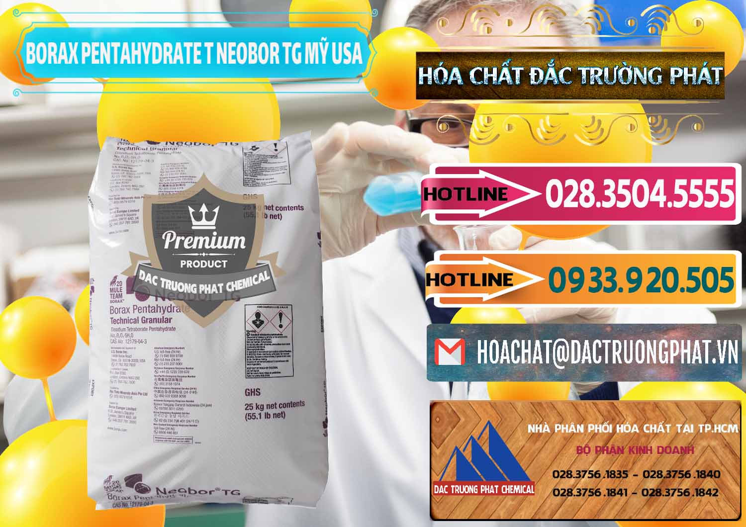 Chuyên phân phối và bán Borax Pentahydrate Technical Granular Neobor TG Mỹ Usa - 0225 - Đơn vị cung cấp & nhập khẩu hóa chất tại TP.HCM - dactruongphat.vn